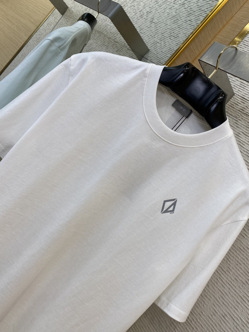 Reflective Letter Print T-Shirt White