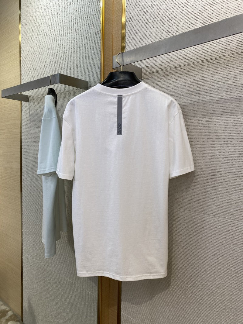 Reflective Letter Print T-Shirt White