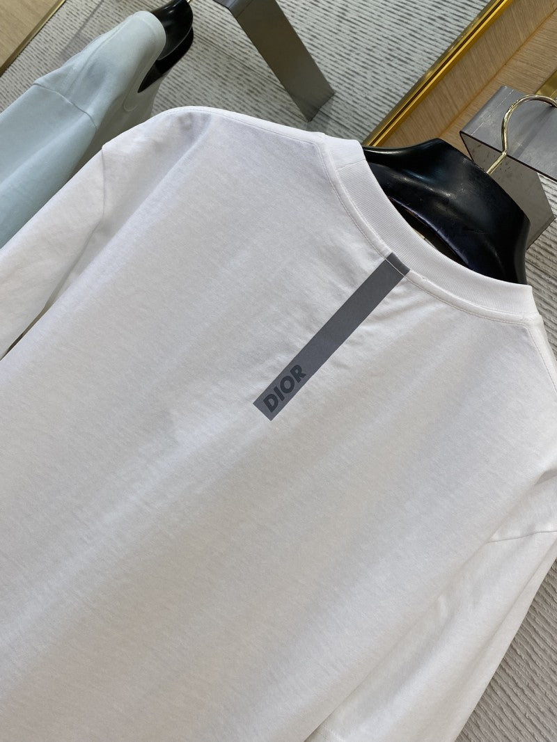 Reflective Letter Print T-Shirt White