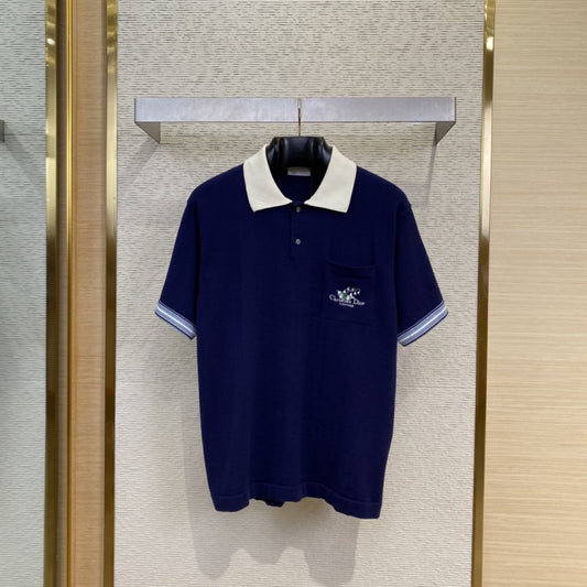 Orchid Embroidery Polo Shirt