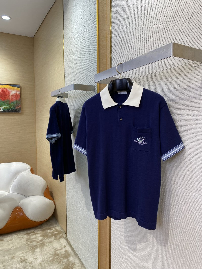 Orchid Embroidery Polo Shirt