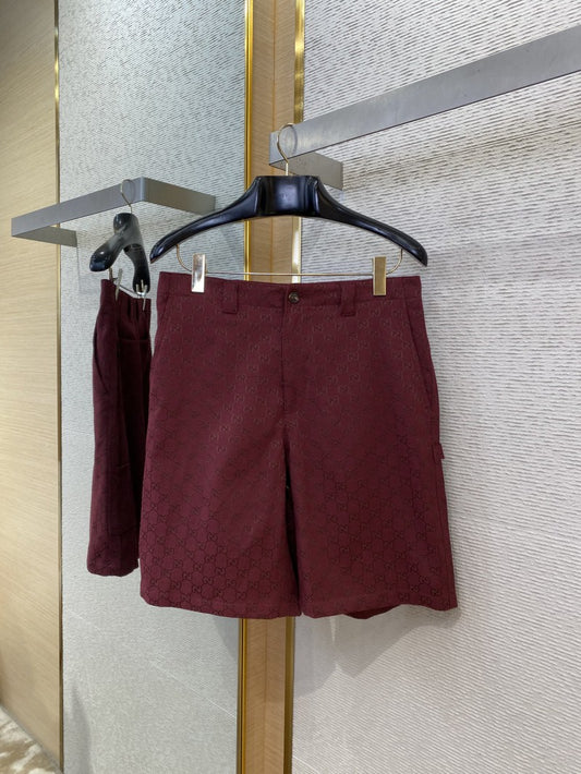 Jacquard Shorts Burgundy