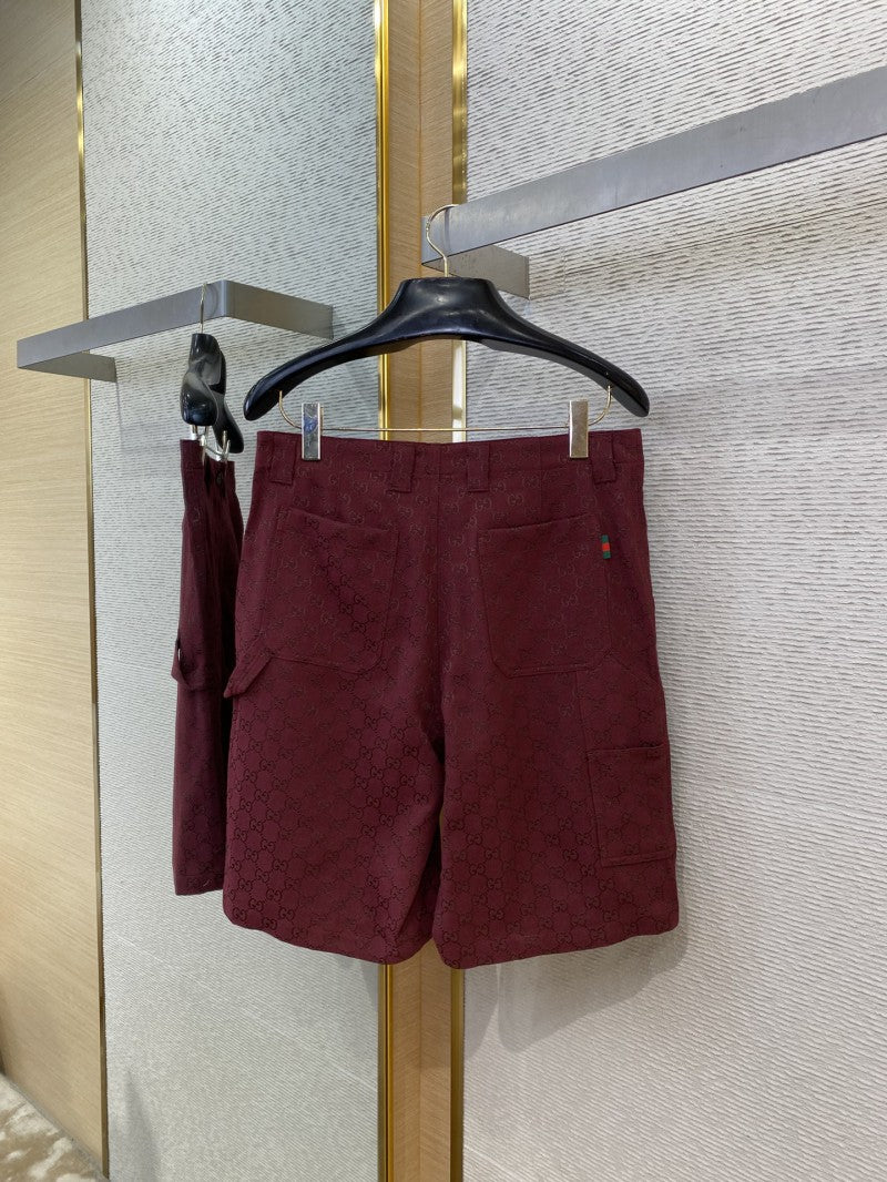 Jacquard Shorts Burgundy