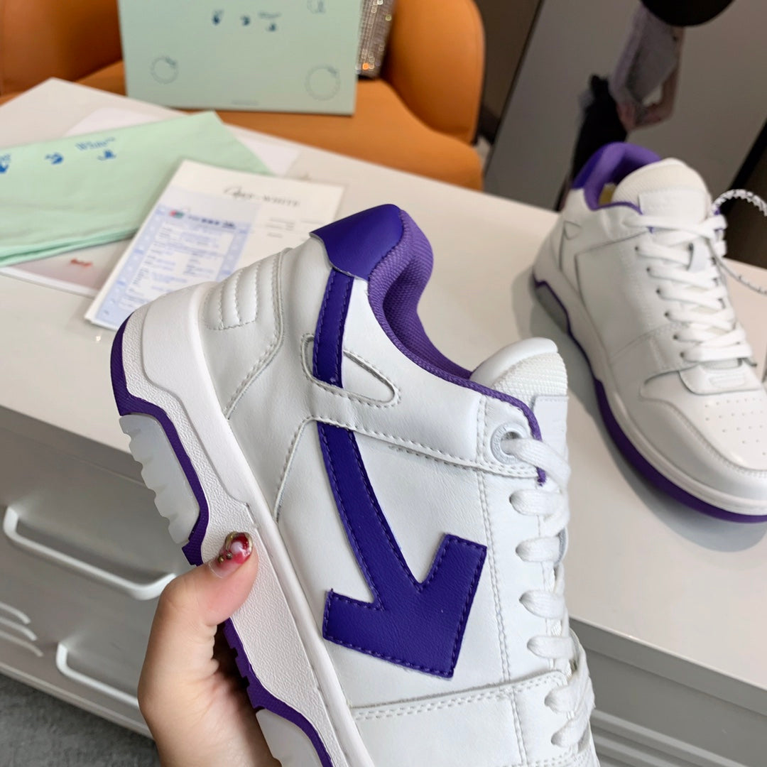 Off-White Purple & White Out of Office