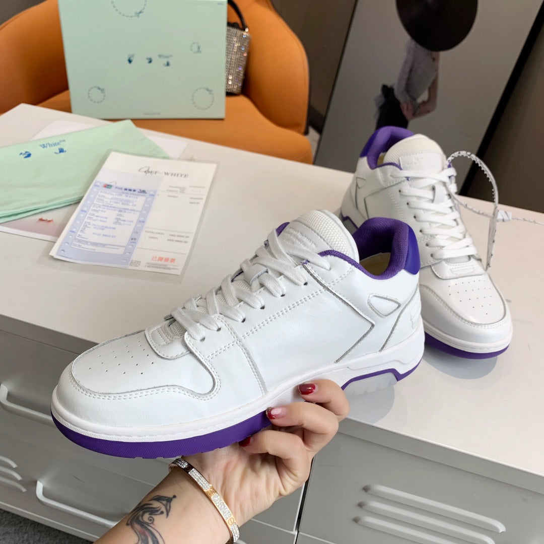 Off-White Purple & White Out of Office