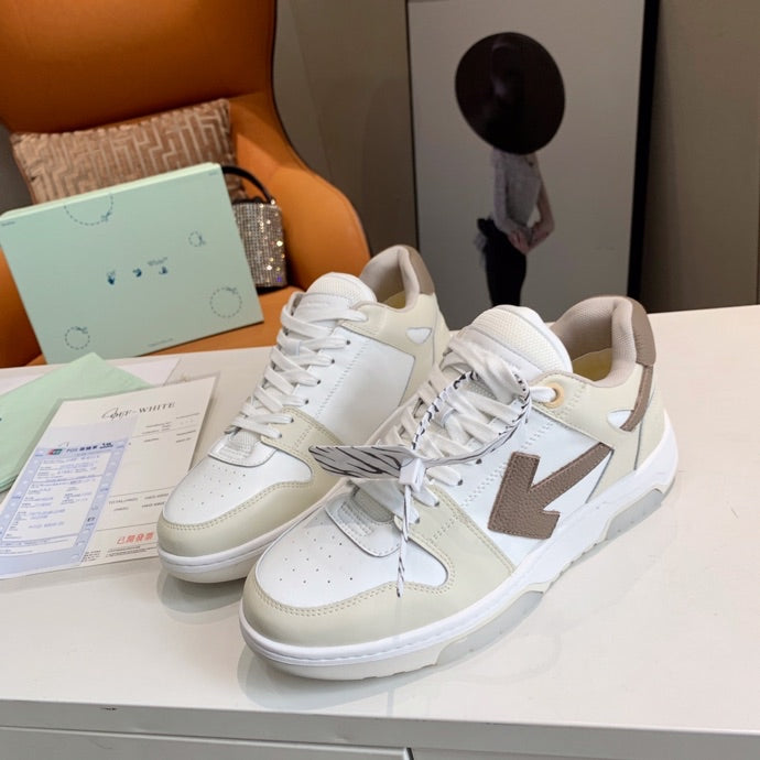 Off-White Brown & White Out Of Office