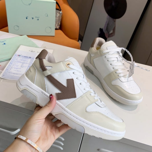 Off-White Brown & White Out Of Office