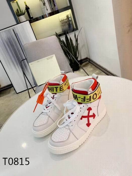 Off-White Red & White Industrial Belt-Strap High-Top Sneakers