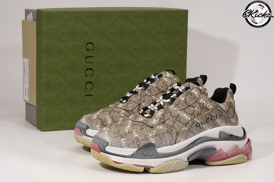 Gucci x Balenci The Hacker Project Triple S Beige